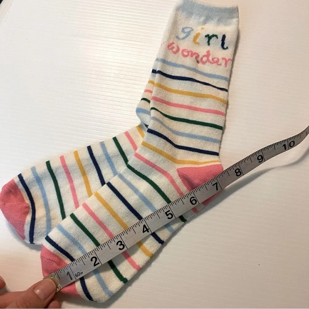 Tucker + Tate Nordstrom girls wonder striped long socks kids 9-11yo NEW